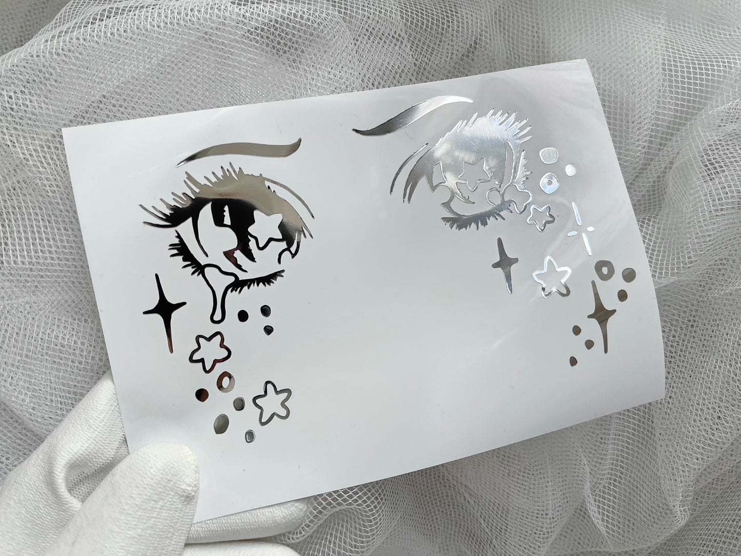 Crying Kawaii Eyes Vinyl Sticker