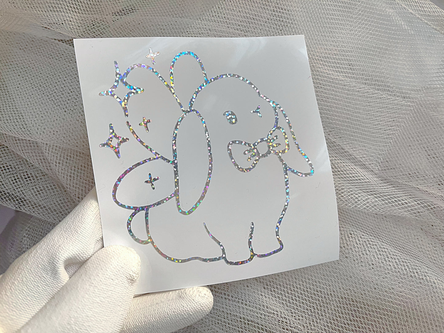 Cute Angel Rabbit Vinyl Sticker